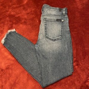 7 for All Mankind Ankle Gwenevere Frayed Jeans